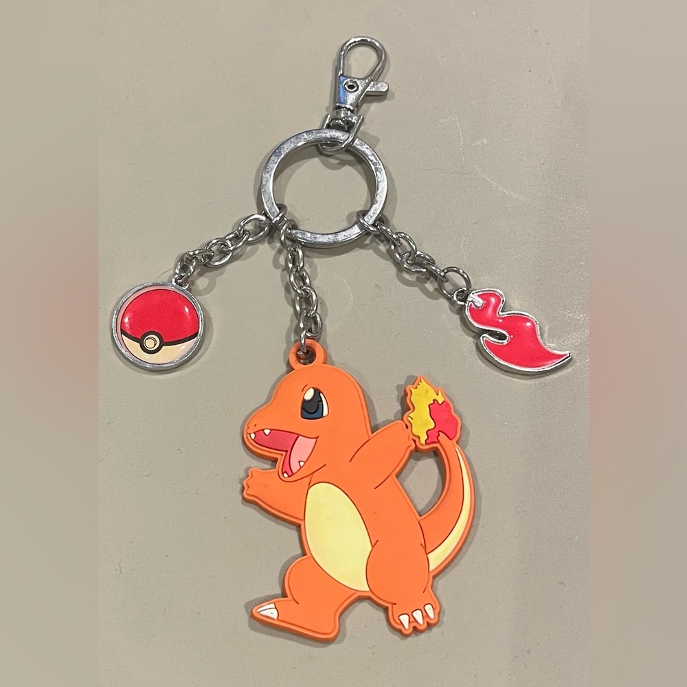 Pokemon Key Chain Tomy Licensed, Charmander with charms